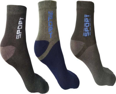 HashKnit Men & Women Color Block Mid-Calf/Crew(Pack of 3)