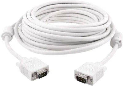 Anweshas  TV-out Cable Premium Quality Male To Male 15 Pin VGA Cable For Computer Monitor, LCD, Projector, And HD TV - 25 Mtr(White, For TV)
