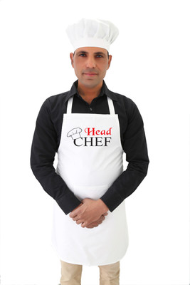 SWITCHON Polyester Chef's Apron - Free Size(White, Single Piece)