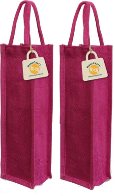 

Handcraft Water Bottle Bag Multipurpose Bag(Pink, 1 L)
