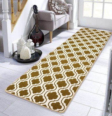 Saral Home Gold Cotton Runner(7 ft,  X 2 ft, Rectangle)