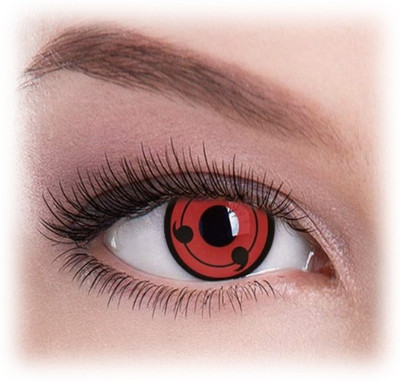 

Colour Perfection Original Sharingan Crazy Contact Lenses/ With out power Quaterly Contact Lens(0.00, Red, Pack of 2)