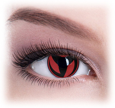 

Colour Perfection Kakashi Crazy Contact Lenses-With out power Quaterly Contact Lens(0.00, Red, Black, Pack of 2)