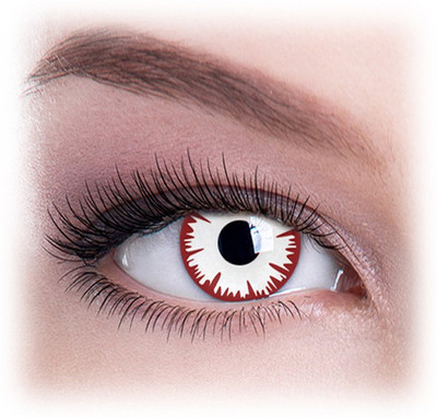 

Colour Perfection Infected Zombie Crazy Contact Lenses/With out power Quaterly Contact Lens(0.00, White, Pack of 2)