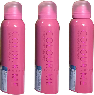 

colour me PINK ( PACK OF 3) Perfume Body Spray - For Women(150 ml, Pack of 3)