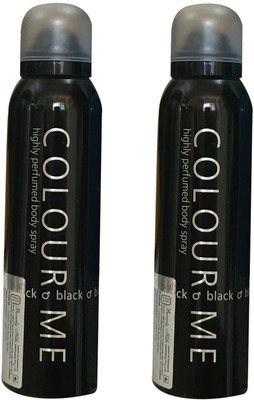 

colour me BLACK ( PACK OF 2) Perfume Body Spray - For Women(150 ml, Pack of 2)