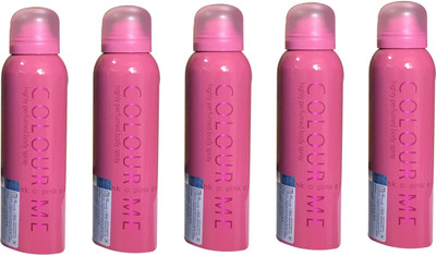 

colour me PINK ( PACK OF 5) Perfume Body Spray - For Women(150 ml, Pack of 5)