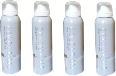 

colour me WHITE ( PACK OF 4) Perfume Body Spray - For Women(150 ml, Pack of 4)