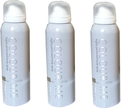 

colour me WHITE ( PACK OF 3) Perfume Body Spray - For Women(150 ml, Pack of 3)