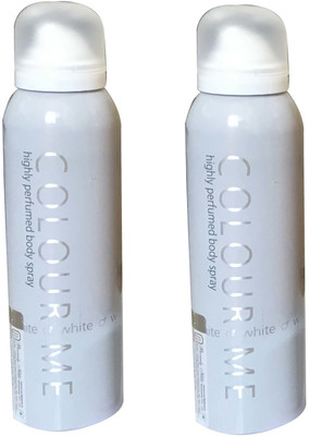 

colour me WHITE ( PACK OF 2) Perfume Body Spray - For Women(150 ml, Pack of 2)