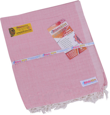 EthnicAlive Solid Single Throw for  AC Room(Silk, Pink)