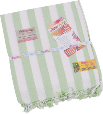EthnicAlive Solid Single Throw for  AC Room(Silk, Green)