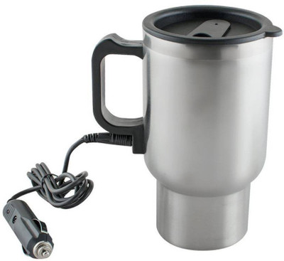 

Skyzone Electric Coffee Cup with Car Wire Plug Electric Kettle(0.25 L, Silver)
