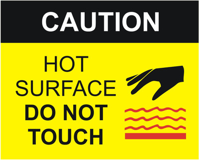 signEver Caution Hot Surface Do Not Touch Sign Board For Rooms Banks Office School Hospital College Hotel Restaurant Multi-color (25 x 20 cm) Emergency Sign