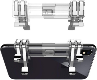 

ROQ PUBG Sensitive Shoot/Aim Buttons L1 R1 Trigger with Portable Grip Handle Extended Mobile Game Controller Gamepad Gaming Accessory Kit(Silver, For Android, iOS)