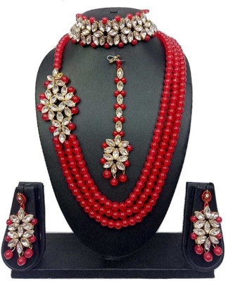 CATALYST Mother of Pearl Gold-plated Blue Jewellery Set(Pack of 1)