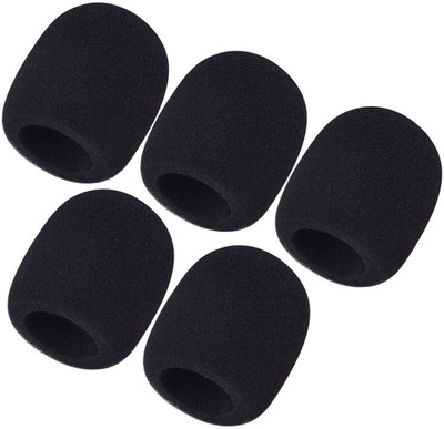 

Anytech Pack of 5 collar Microphone Foam Mic Shield Cover Microphone sponge(Black)