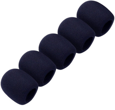 

Anytech Pack of 5 Collar Mic Cover Handheld Microphone Foam Microphone sponge(Black)