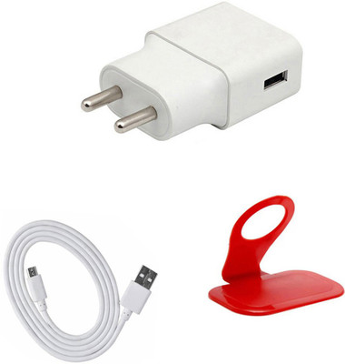 DAKRON Wall Charger Accessory Combo for Realme U1(White)