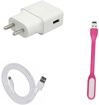 DAKRON Wall Charger Accessory Combo for Realme U1(White)