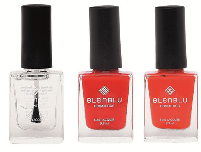 

Elenblu Mirror Glaze Top - Top Coats Nail Polish & Set of 2 - Wicked & Salmon Rust (9.9ml Each) Matte Nail Polish(Pack of 3)