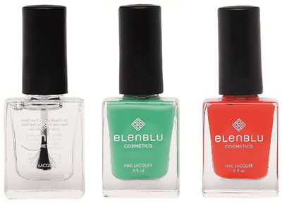 

Elenblu Mirror Glaze Top - Top Coats Nail Polish & Set of 2 - Allure & Salmon Rust (9.9ml Each) Matte Nail Polish(Pack of 3)