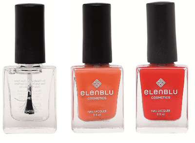 

Elenblu Mirror Glaze Top - Top Coats Nail Polish & Set of 2 - Rustic Decay & Wicked (9.9ml Each) Matte Nail Polish(Pack of 3)