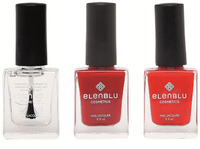 

Elenblu Mirror Glaze Top - Top Coats Nail Polish & Set of 2 - Rose Garden & Wicked (9.9ml Each) Matte Nail Polish(Pack of 3)
