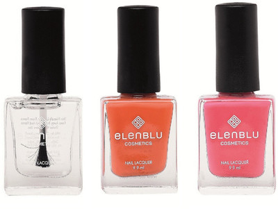 

Elenblu Mirror Glaze Top - Top Coats Nail Polish & Set of 2 - Rustic Decay & Chestnut (9.9ml Each) Matte Nail Polish(Pack of 3)