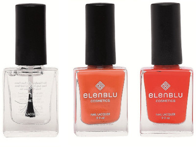 

Elenblu Mirror Glaze Top - Top Coats Nail Polish & Set of 2 - Rustic Decay & Salmon Rust (9.9ml Each) Matte Nail Polish(Pack of 3)
