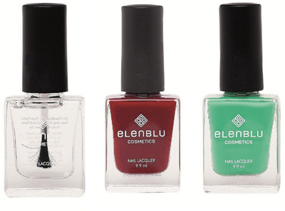 

Elenblu Mirror Glaze Top - Top Coats Nail Polish & Set of 2 - Inflamed Rose & Allure (9.9ml Each) Matte Nail Polish(Pack of 3)
