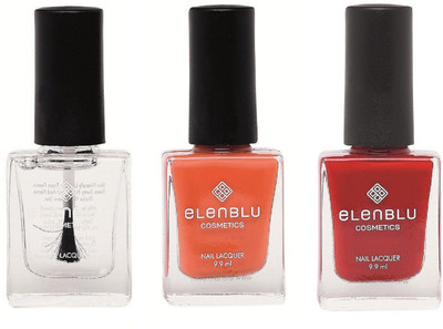 

Elenblu Mirror Glaze Top - Top Coats Nail Polish & Set of 2 - Rustic Decay & Rose Garden (9.9ml Each) Matte Nail Polish(Pack of 3)