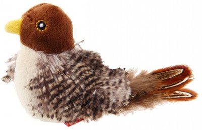 

GiGwi Melody Chaser Bird Toy for Cat (Motion Activated Sound chip) Cotton Plush Toy For Cat