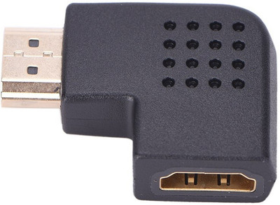 

GVAAS TV-out Cable 90 Degree Left Angle Coupler Converter Adapter For HDTV HDMI Angle Male to Female M/F Connector(Black, For TV)