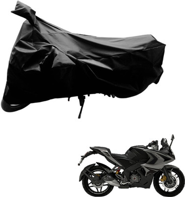 AutoRetail Two Wheeler Cover for Bajaj(Pulsar RS 200, Black)