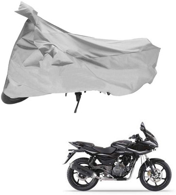 AutoRetail Two Wheeler Cover for Bajaj(Pulsar 200 NS DTS-i, Silver)