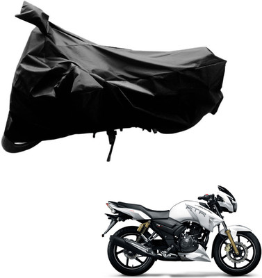 AutoRetail Two Wheeler Cover for TVS(Apache RTR 180, Black)