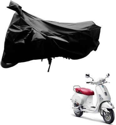 AutoRetail Two Wheeler Cover for Piaggio(Piaggio Vespa, Black)