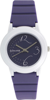 Sonata fashion fibre analog watch sale