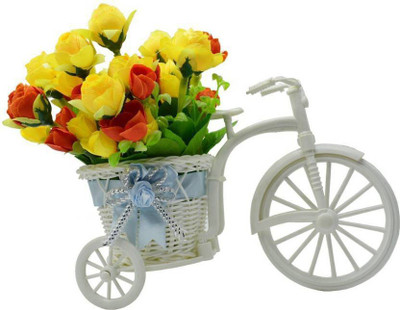 kuku Romantic Cycle Gifts with Flower for Wife, Girlfriend, fiance On Valentine's Day, Karwa Chauth and any special Occasion, Plastic Flower Cycle Basket with Artificial Flower Yellow, Red,Green Lily Artificial Flower with Pot (4 inch, Pack of 1) Yellow, Red Rose Artificial Flower(10 inch, Pack of 1 kuku Romantic Cycle Gifts with Flower for Wife, Girlfriend, fiance On Valentine's Day, Karwa Chauth and any special Occasion, Plastic Flower Cycle Basket with Artificial Flower Yellow, Red,Green Lily Artificial Flower with Pot (4 inch, Pack of 1) Yellow, Red Rose Artificial Flower(10 inch, Pack of 1