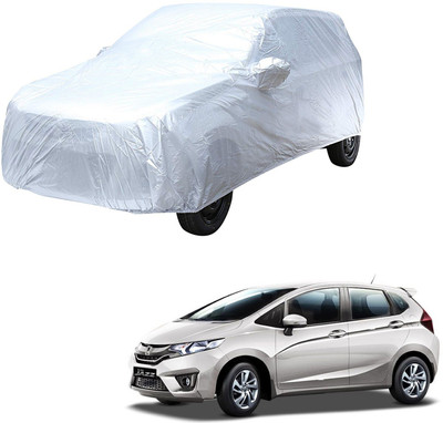 AutoRetail Car Cover For Honda Jazz (With Mirror Pockets)(Silver)