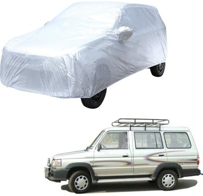 AutoRetail Car Cover For Toyota Qualis (With Mirror Pockets)(Silver)
