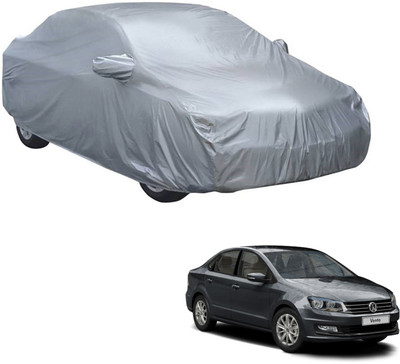 AutoRetail Car Cover For Volkswagen Vento (With Mirror Pockets)(Silver)