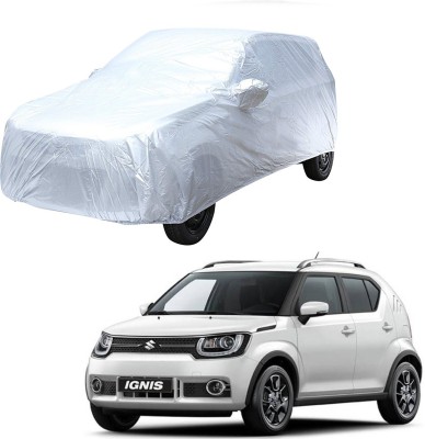 AutoRetail Car Cover For Hyundai Ignis (With Mirror Pockets)(Silver)