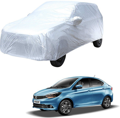 AutoRetail Car Cover For Tata Tigor (With Mirror Pockets)(Silver)