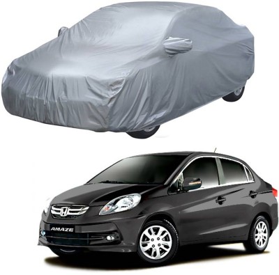 AutoRetail Car Cover For Honda Amaze (With Mirror Pockets)(Silver)
