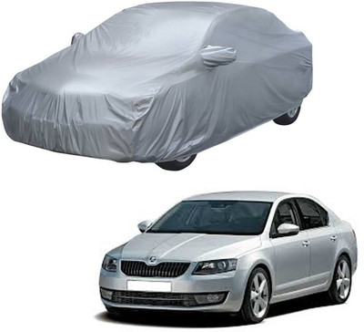 AutoRetail Car Cover For Skoda Octavia (With Mirror Pockets)(Silver)