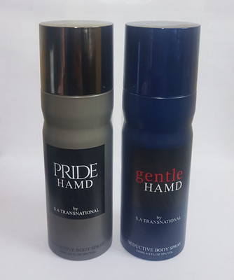 

HAMD Pride & Gentle Seductive Body Spray Combo for Men- 2 packs of 200ml Body Spray - For Men(400 ml, Pack of 2)