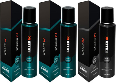 

Killer OCEAN, OCEAN ,Wve Deodorant Spray - For Men (450 ml, Pack of 3) Body Spray - For Men & Women (450 ml, Pack of 3) Body Spray - For Men & Women(150 ml, Pack of 3)
