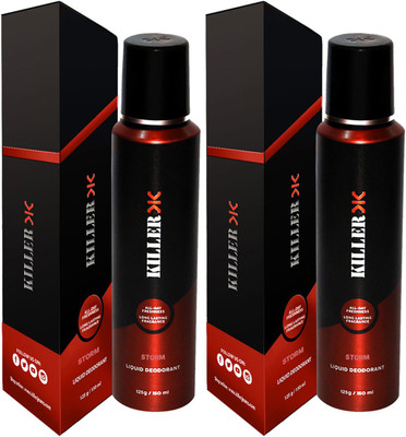 

Killer Storm Liquid Deodorant 150ML Each (Pack of 2) Perfume Body Spray - For Men & Women (300 ml, Pack of 2) Body Spray - For Men & Women(150 ml, Pack of 2)